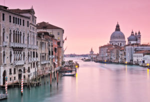 Italy, Venice, Grand Canal, morning light, Church of Santa Maria della Salute Italy, Venice, Grand Canal, morning light, Church of Santa Maria della Salute